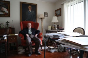 Landis in his home studio